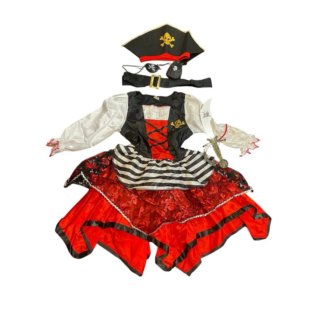 Halloween Toddler Girls Pirate's Costume SZ XL 9-10 Years Kidscore Playful